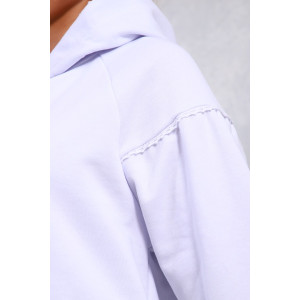 Толстовка женская №1087 футер 3-х нитка (р-ры: 46-54) белый