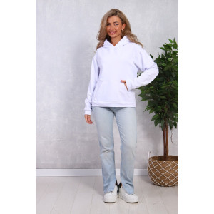 Толстовка женская №1087 футер 3-х нитка (р-ры: 46-54) белый