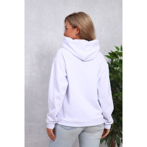Толстовка женская №1087 футер 3-х нитка (р-ры: 46-54) белый