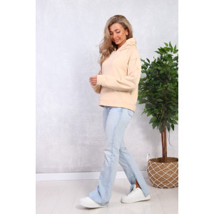 Толстовка женская №1087 футер 3-х нитка (р-ры: 46-54) бежевый