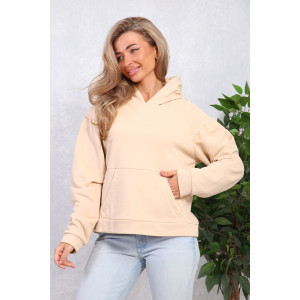 Толстовка женская №1087 футер 3-х нитка (р-ры: 46-54) бежевый