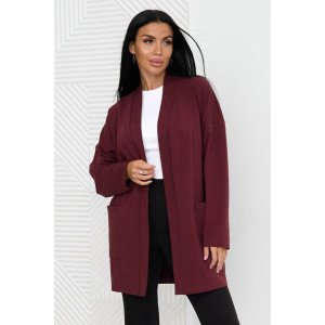 Кардиган женский 0268-19 футер (р-ры: 48-66) шоколадный