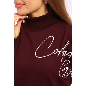 Толстовка женская №88526 футер с лайкрой 2-х нитка (р-ры: 42-60) бордовый Толстовка женская №88526 футер с лайкрой 2-х нитка (р-ры: 42-60) бордовый