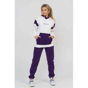 Толстовка женская 879 футер 3-х нитка с начесом пенье (последний размер) экрю-фиолетовый 56 Толстовка женская 879 футер 3-х нитка с начесом пенье (последний размер) экрю-фиолетовый 56