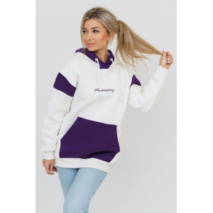Толстовка женская 879 футер 3-х нитка с начесом пенье (последний размер) экрю-фиолетовый 56 Толстовка женская 879 футер 3-х нитка с начесом пенье (последний размер) экрю-фиолетовый 56