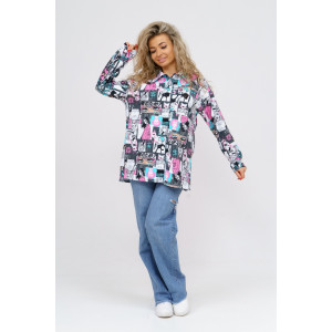 Рубашка женская 942 "Аниме" футер 2-х нитка с начесом (последний размер) 50 Рубашка женская 942 "Аниме" футер 2-х нитка с начесом (последний размер) 50