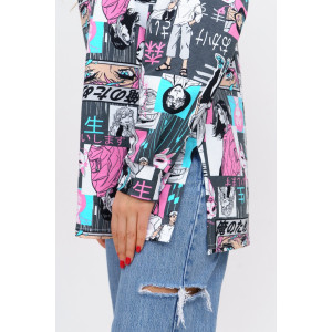 Рубашка женская 942 "Аниме" футер 2-х нитка с начесом (последний размер) 50 Рубашка женская 942 "Аниме" футер 2-х нитка с начесом (последний размер) 50