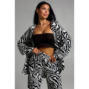 Костюм двойка женский "Рошель" штапель (последний размер) зебра белая 58-60 Костюм двойка женский "Рошель" штапель (последний размер) зебра белая 58-60