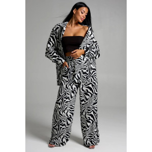 Костюм двойка женский "Рошель" штапель (последний размер) зебра белая 58-60 Костюм двойка женский "Рошель" штапель (последний размер) зебра белая 58-60