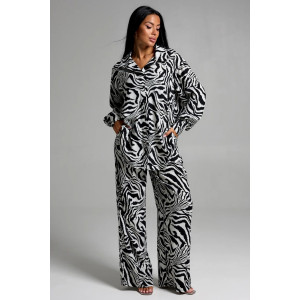 Костюм двойка женский "Рошель" штапель (последний размер) зебра белая 58-60 Костюм двойка женский "Рошель" штапель (последний размер) зебра белая 58-60