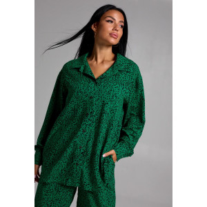 Костюм двойка женский "Рошель" штапель (последний размер) леопард зеленый 50-52,54-56 Костюм двойка женский "Рошель" штапель (последний размер) леопард зеленый 50-52,54-56