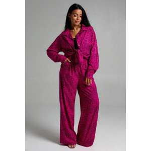 Костюм двойка женский "Рошель" штапель (последний размер) леопард фуксия 46-48,50-52,54-56 Костюм двойка женский "Рошель" штапель (последний размер) леопард фуксия 46-48,50-52,54-56