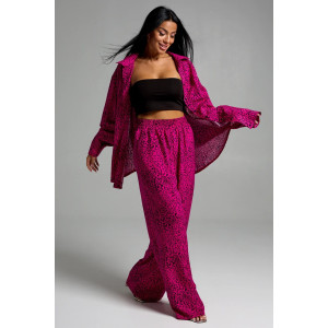 Костюм двойка женский "Рошель" штапель (последний размер) леопард фуксия 46-48,50-52,54-56 Костюм двойка женский "Рошель" штапель (последний размер) леопард фуксия 46-48,50-52,54-56