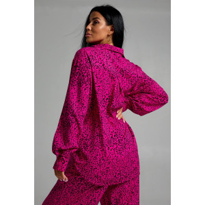 Костюм двойка женский "Рошель" штапель (последний размер) леопард фуксия 46-48,50-52,54-56 Костюм двойка женский "Рошель" штапель (последний размер) леопард фуксия 46-48,50-52,54-56