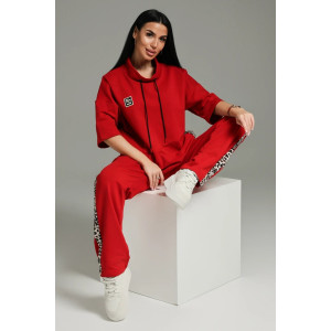 Костюм двойка женский "Олимпия" футер 2-х нитка с лайкрой (последний размер) алый 56,60 Костюм двойка женский "Олимпия" футер 2-х нитка с лайкрой (последний размер) алый 56,60