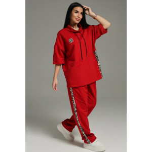 Костюм двойка женский "Олимпия" футер 2-х нитка с лайкрой (последний размер) алый 56,60 Костюм двойка женский "Олимпия" футер 2-х нитка с лайкрой (последний размер) алый 56,60