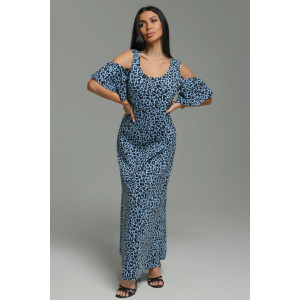 Платье женское "Новелла" кулирка (последний размер) голубой 56-58