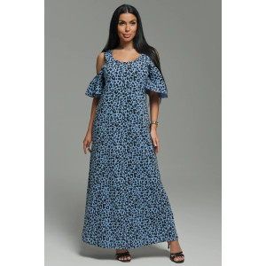 Платье женское "Новелла" кулирка (последний размер) голубой 56-58