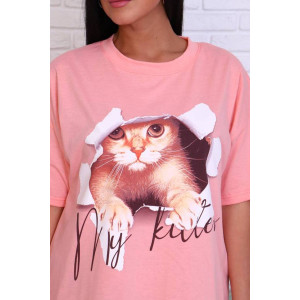 Туника женская Т-49 кулирка (последний размер) персиковый 56 Туника женская Т-49 кулирка (последний размер) персиковый 56