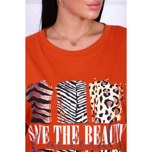 Туника женская Т-49 кулирка (последний размер) терракот 52,56,58 Туника женская Т-49 кулирка (последний размер) терракот 52,56,58