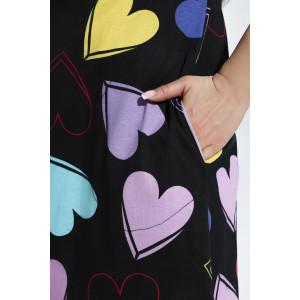 Халат женский "Сансара" кулирка (последний размер) сердца 56-58