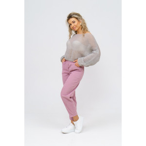 Брюки женские 1440/7 вельвет (последний размер) розовый 54