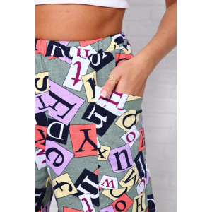 Шорты женские "Лора буквы" кулирка (последний размер) 50,52,54 Шорты женские "Лора буквы" кулирка (последний размер) 50,52,54