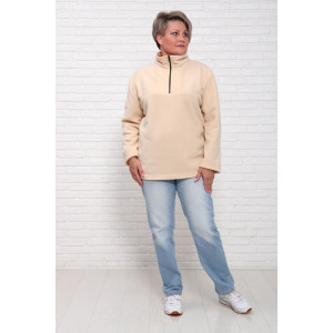 Толстовка женская "Джулия" флис (последний размер) бежевый 62