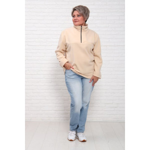 Толстовка женская "Джулия" флис (последний размер) бежевый 62