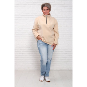 Толстовка женская "Джулия" флис (последний размер) бежевый 62