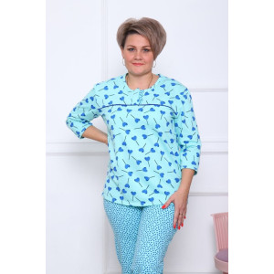 Пижама женская "Ангелина-Л" футер с начесом (последний размер) 60