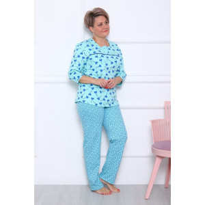 Пижама женская "Ангелина-Л" футер с начесом (последний размер) 60