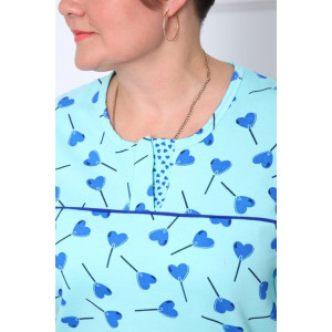 Пижама женская "Ангелина-Л" футер с начесом (последний размер) 60