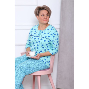 Пижама женская "Ангелина-Л" футер с начесом (последний размер) 60