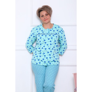 Пижама женская "Ангелина-Л" футер с начесом (последний размер) 60