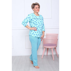 Пижама женская "Ангелина-Л" футер с начесом (последний размер) 60
