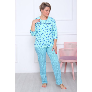 Пижама женская "Ангелина-Л" футер с начесом (последний размер) 60
