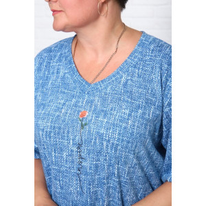 Туника женская "Джина РВ" кулирка (последний размер) голубой 58 Туника женская "Джина РВ" кулирка (последний размер) голубой 58