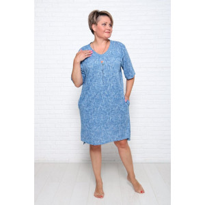 Туника женская "Джина РВ" кулирка (последний размер) голубой 58 Туника женская "Джина РВ" кулирка (последний размер) голубой 58