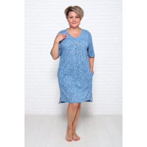 Туника женская "Джина РВ" кулирка (последний размер) голубой 58 Туника женская "Джина РВ" кулирка (последний размер) голубой 58