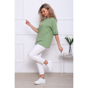 Футболка женская "Кейт-2" трикотаж (последний размер) фисташковый светлый 54