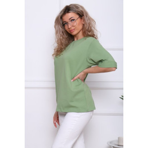 Футболка женская "Кейт-2" трикотаж (последний размер) фисташковый светлый 54