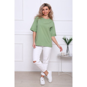 Футболка женская "Кейт-2" трикотаж (последний размер) фисташковый светлый 54