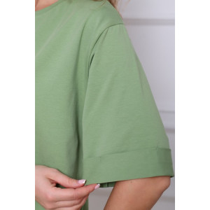 Футболка женская "Кейт-2" трикотаж (последний размер) фисташковый светлый 54