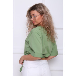 Футболка женская "Кейт-2" трикотаж (последний размер) фисташковый светлый 54