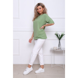 Футболка женская "Кейт-2" трикотаж (последний размер) фисташковый светлый 54