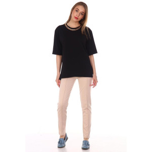 Футболка женская "Кейт" трикотаж (последний размер) черный 56