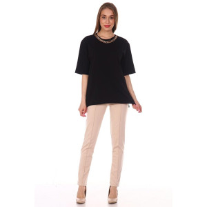 Футболка женская "Кейт" трикотаж (последний размер) черный 56