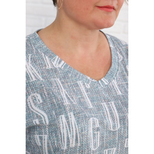 Костюм двойка женский "Джина буквы" кулирка (последний размер) 66,70