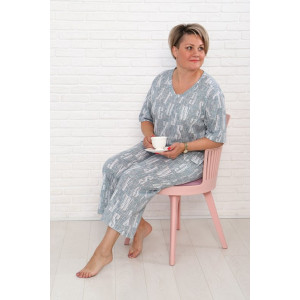 Костюм двойка женский "Джина буквы" кулирка (последний размер) 66,70